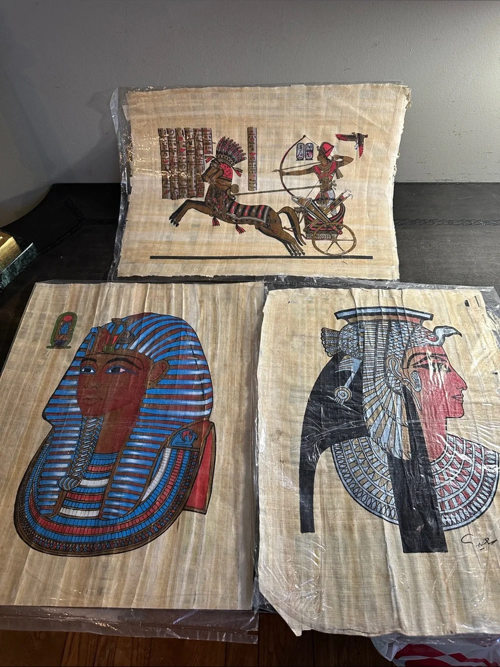 Vintage hand painted portraits of great Pharaoh